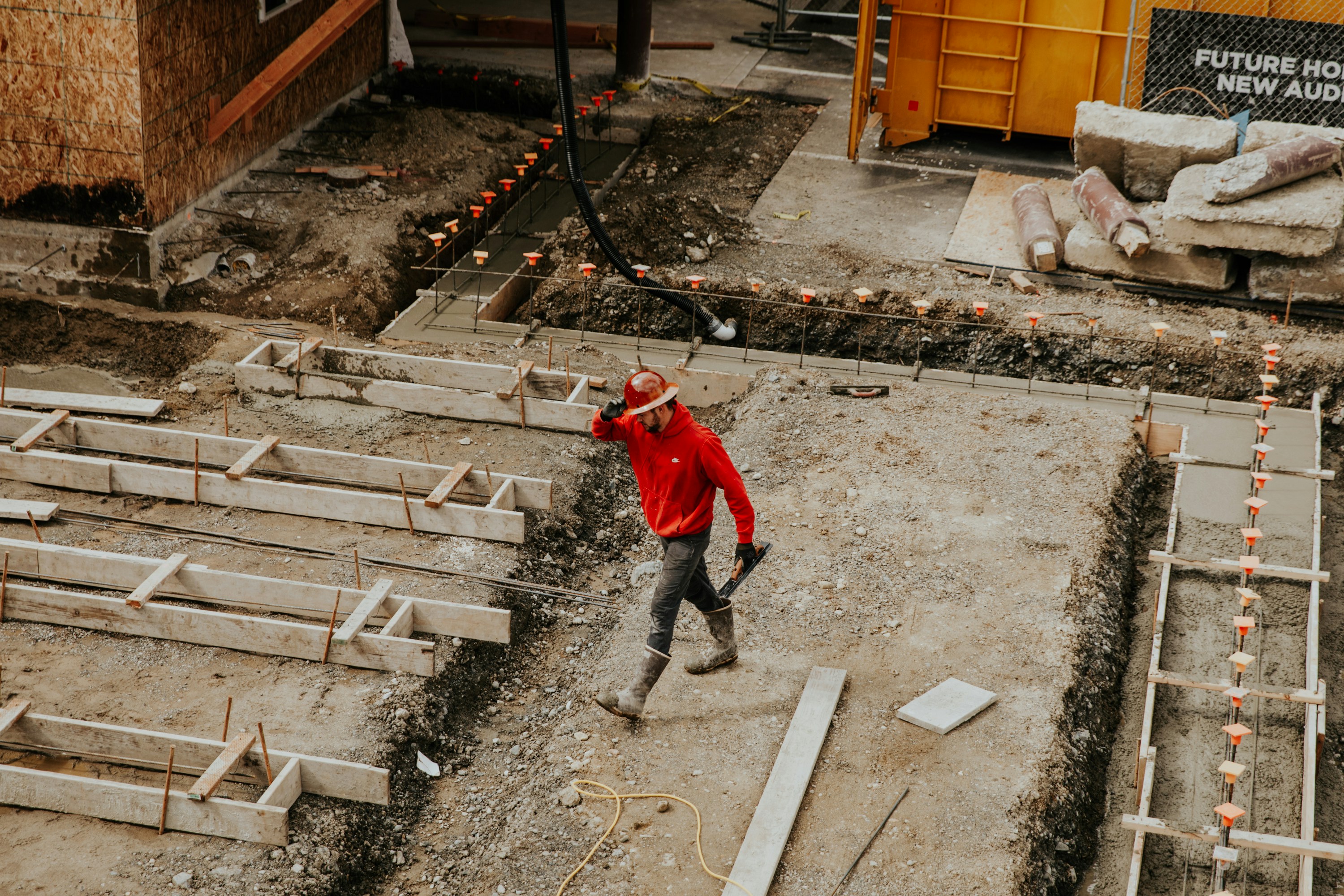 Concrete construction work